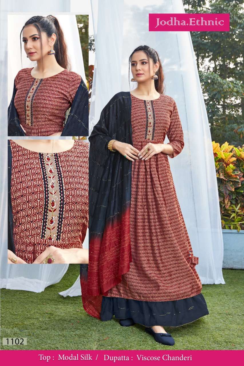 Jodha Ethnic 1102 Exclusive Stylish Kurti Gown New catalog Wholesaler