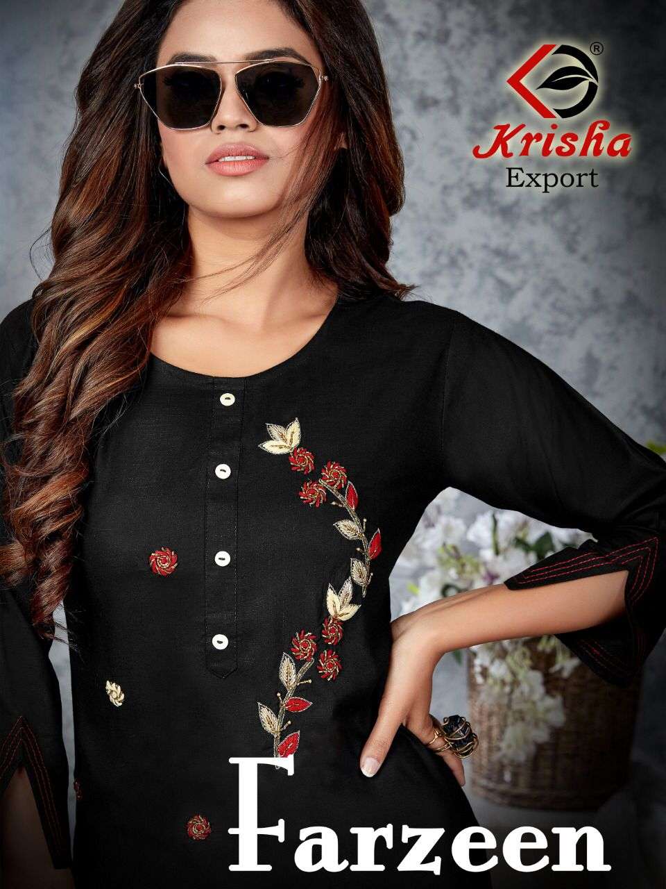 Krisha Exports Farzeen Fancy rayon Kurti Catalog Wholesale Price
