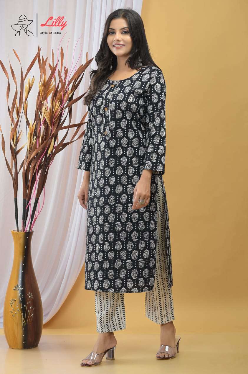 Lilly Sandhya Vol 6 Casual Wear Kurti Pent Set Designs in Wholesale