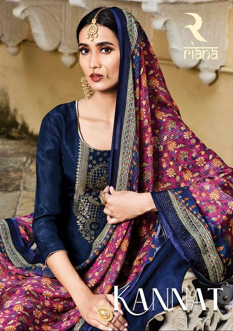 Riana Kannat Exclusive Russian Silk Salwar Suit Catalog supplier