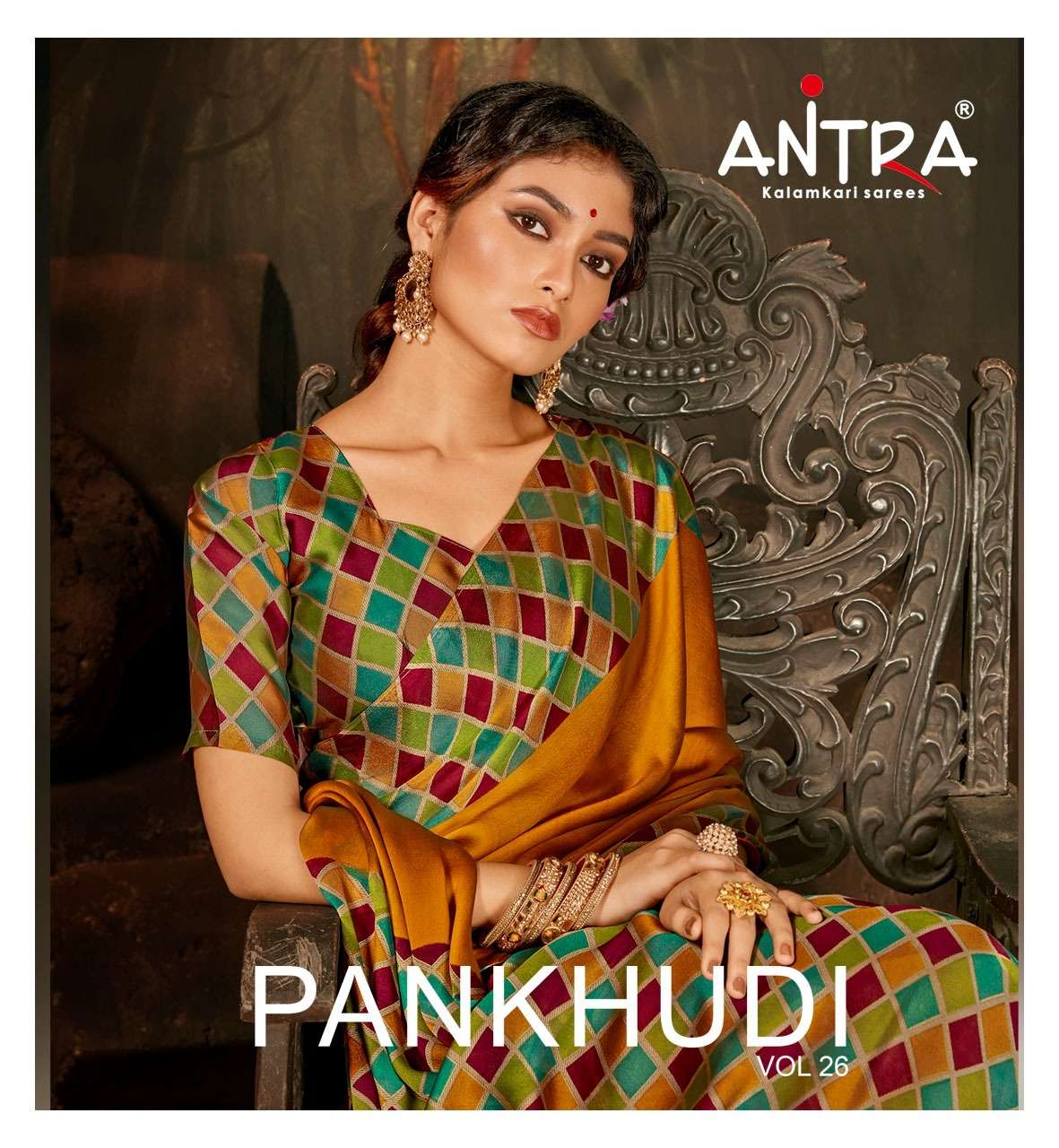 Antra Pankhudi Vol 26 Black rangoli Stylish Saree Catalog Wholesaler