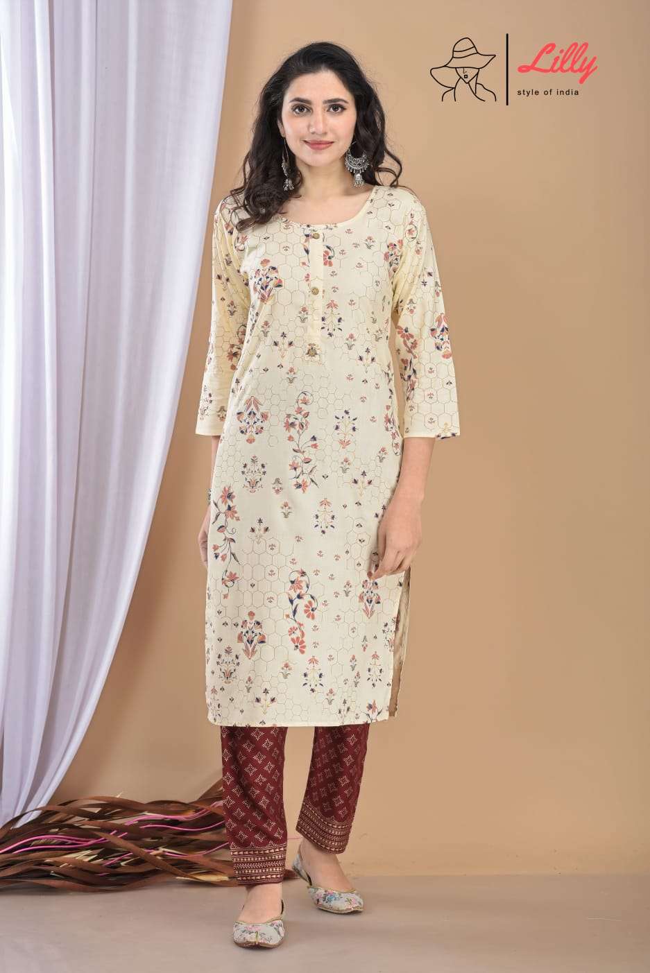 Lilly Meena Exclusvise fancy Kurti pant Combo Set Collection