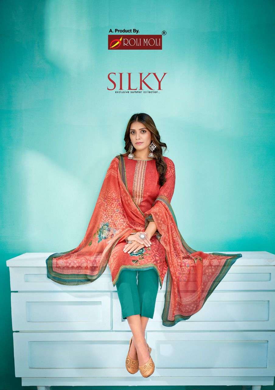 Roli Moli Silky Digital Print Cotton Salwar Kameez Catalog Wholesaler