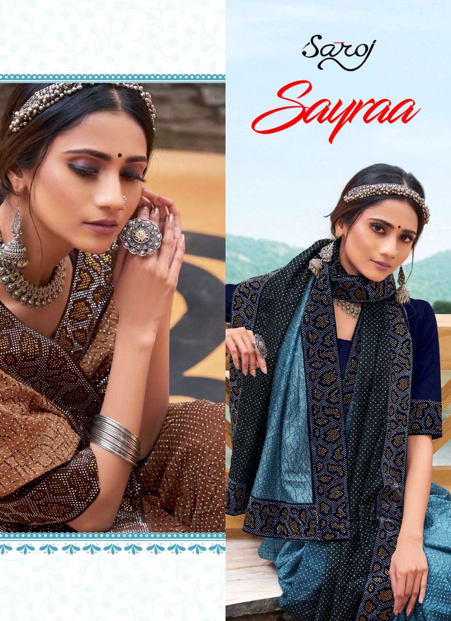 Saroj Sarees Sayraa Exclusive Designer Net Saree Catalog Wholesale Price