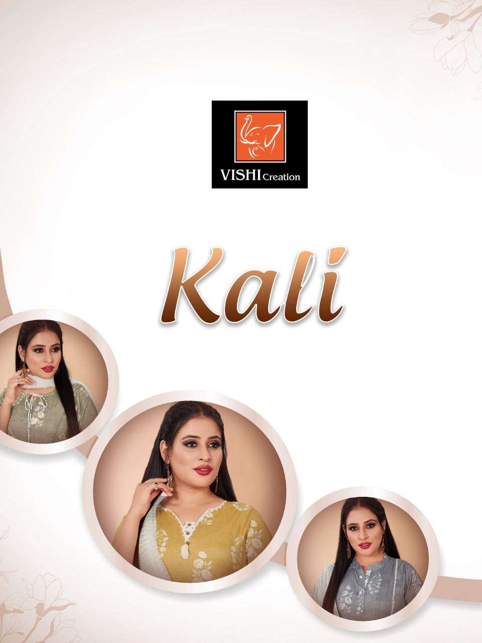 Vishi Creation Kali Exclusive Fancy Kurti Bottom Dupatta Set Collection