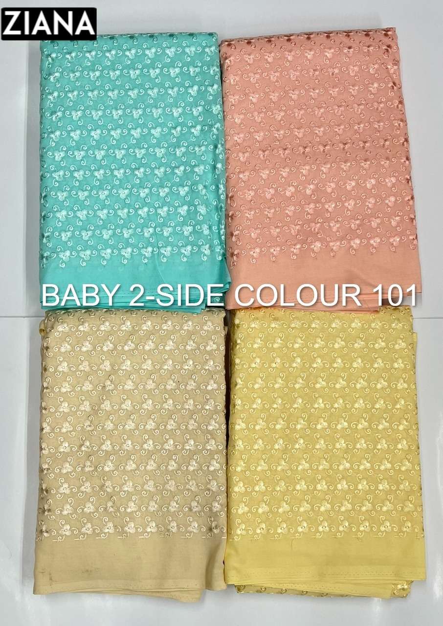 Ziana baby 2 Side Colour 101 Fancy Cotton ladies Suit Designs