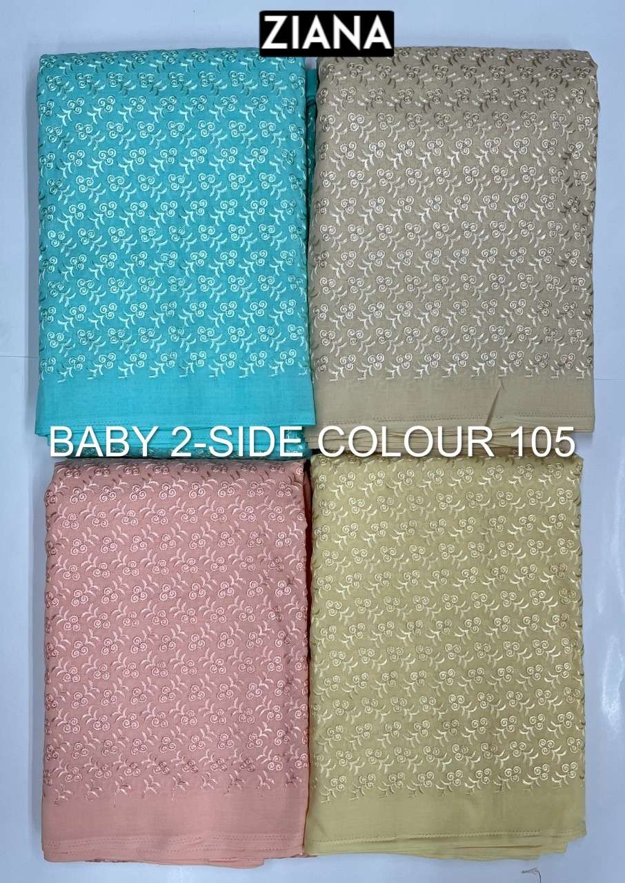 Ziana Baby 2 Side Colour 105 Fancy ladies Suit Wholesaler