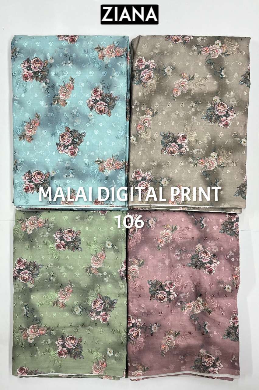 Ziana Malai Digital 106 Exclusive Cotton Salwar Kameez Catalog Wholesaler