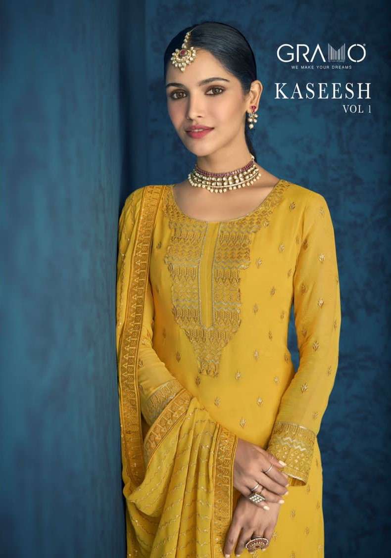 Gramo Kaseesh Vol 1 Fancy Designer Readymade Salwar Suit Catalog Buy Online
