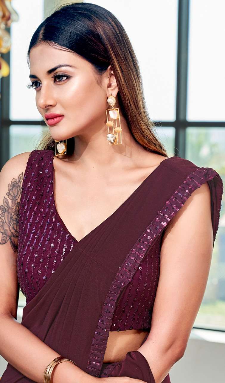 Amoha trends 101834 Designer Readymade party Wear Saree Catalog Supplier