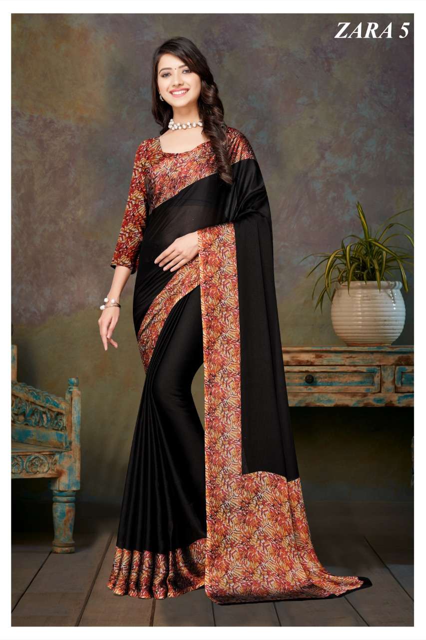 Fairy zara Fancy Printed Indian Saree New Designs in Wholesale