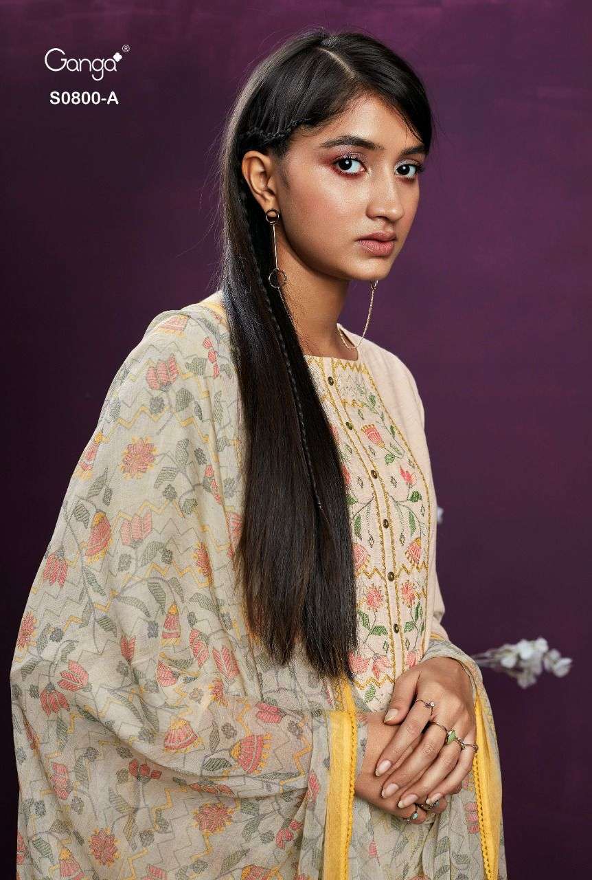 Ganga Ailee 800 Fancy Designer Cotton Salwar kameez catalog Wholesaler