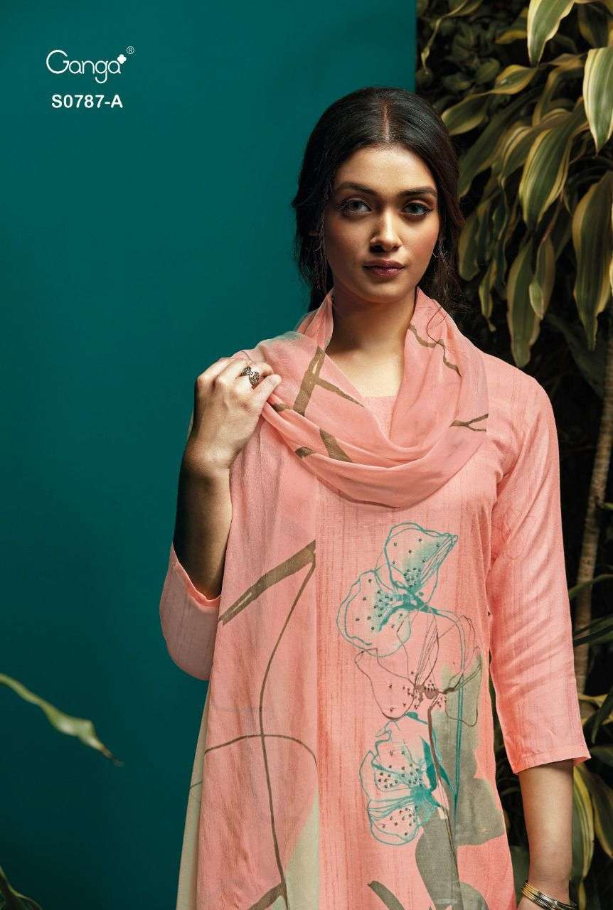 Ganga Chasni 787 Exclusive Designer Silk Salwar Suit Catalog Supplier