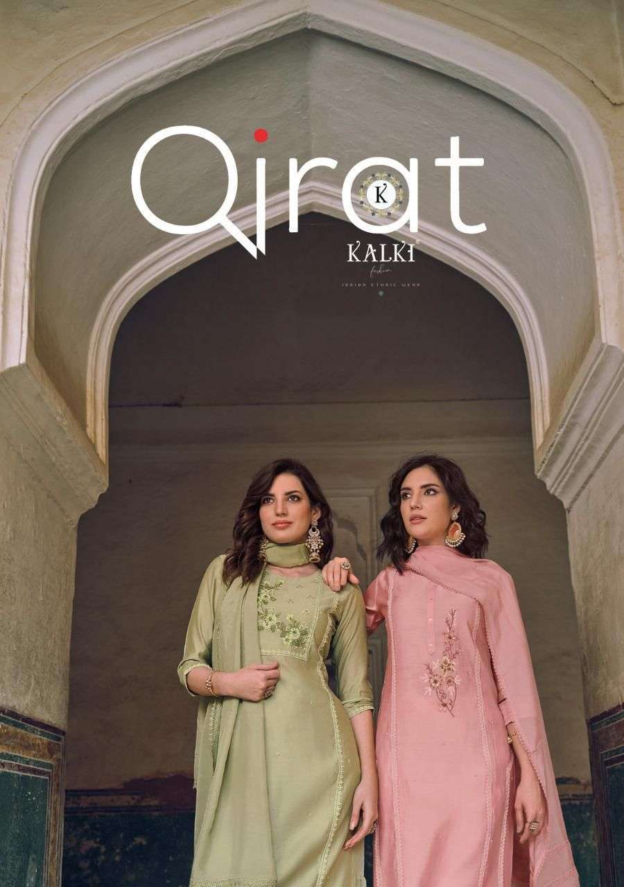 Kalki Fashion Qirat Designer Readymade Kurti Bottom Dupatta Set Collection