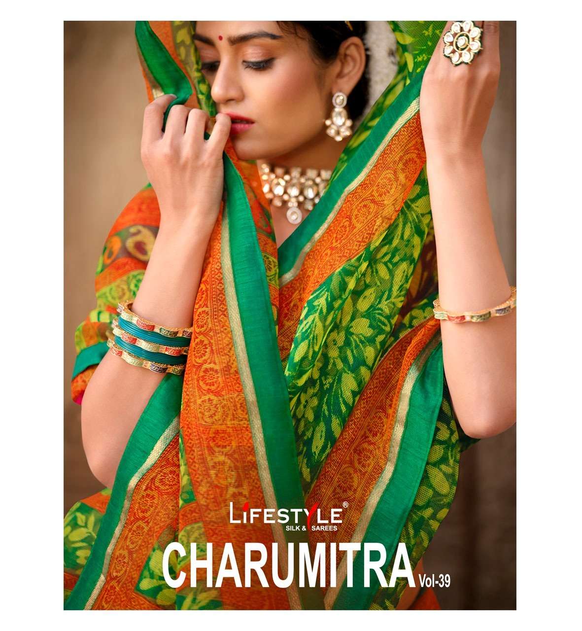 Lifestyle Charumitra Vol 39 Fancy Indian Cotton Saree Catalog Wholesaler