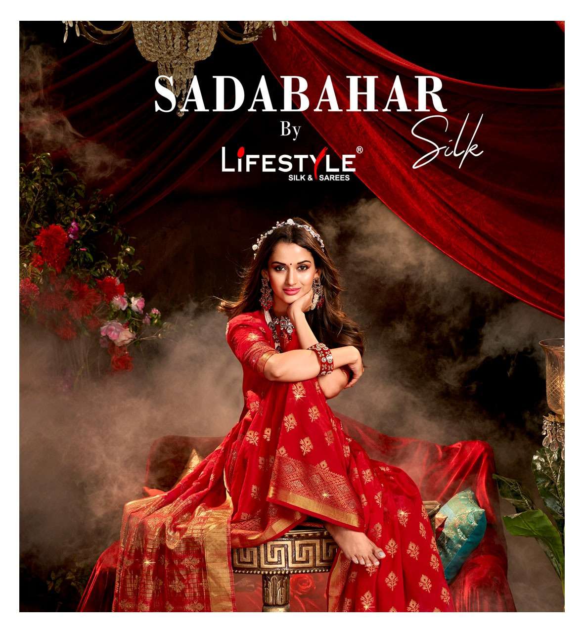 Lifestyle Sadabahar Silk Exclusive Raw Silk Saree Catalog Supplier
