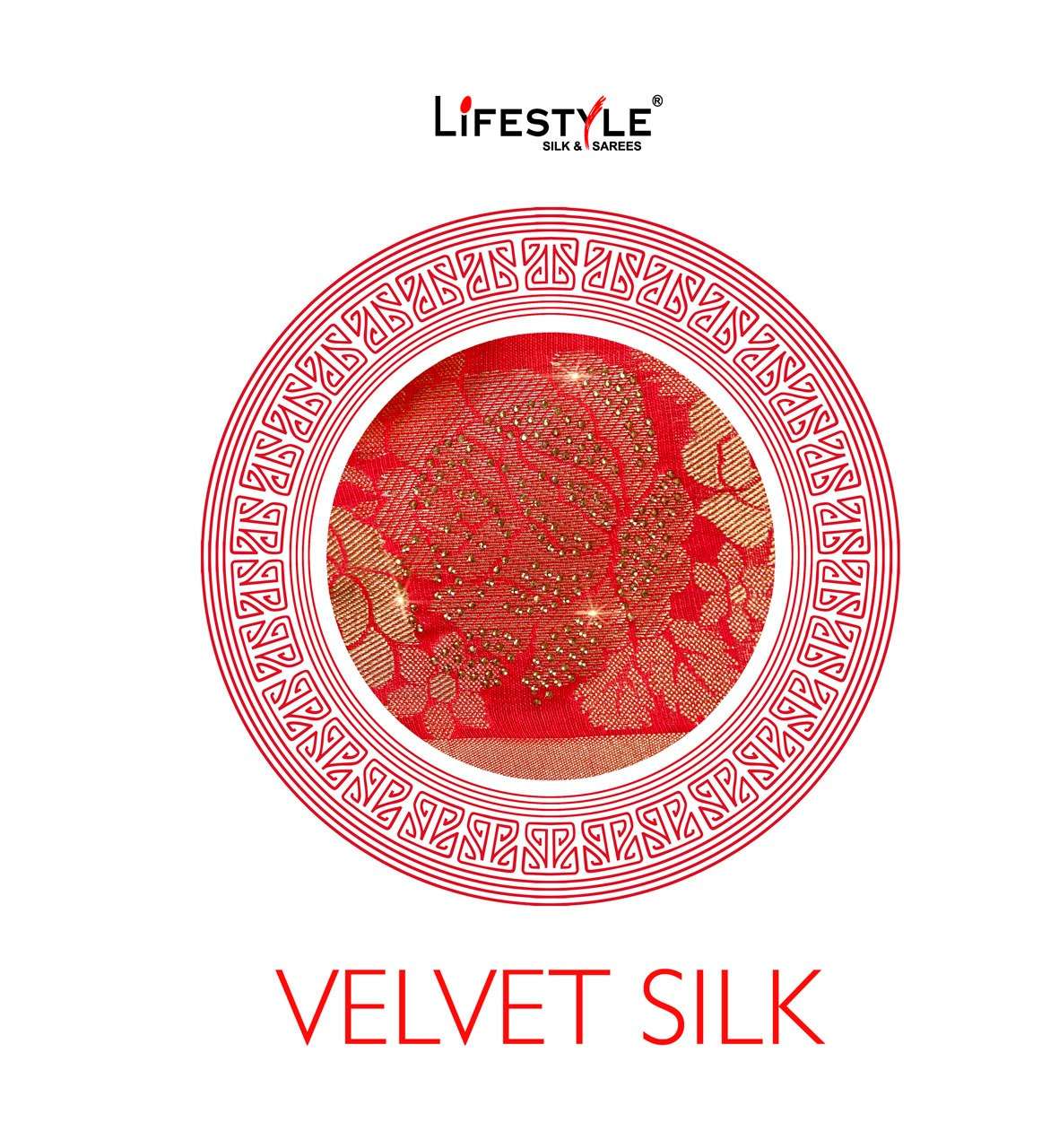 Lifestyle Velvet Silk party Wear Silk Saree Catalog wholesale Dealer