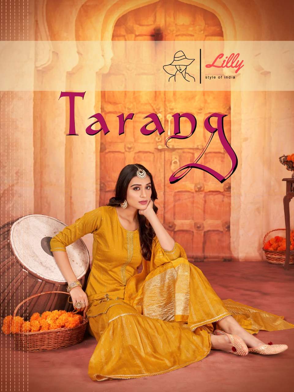 Lilly Tarang Fancy Readymade Kurtis Sharara Dupatta Set Collection