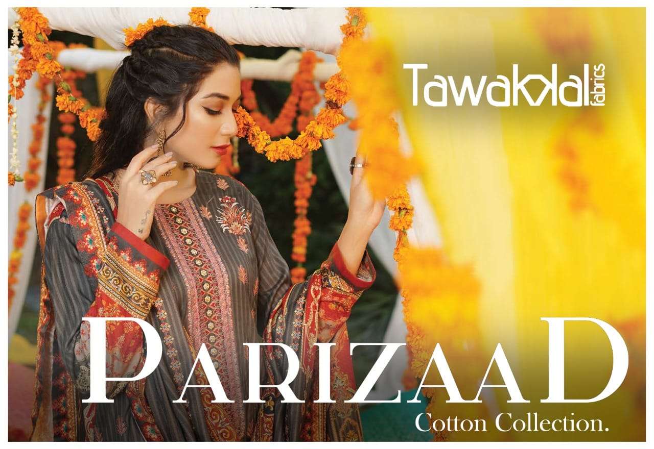 Tawakkal Fabrics Parizaad karachi Cotton Dress Material Catalog Supplier