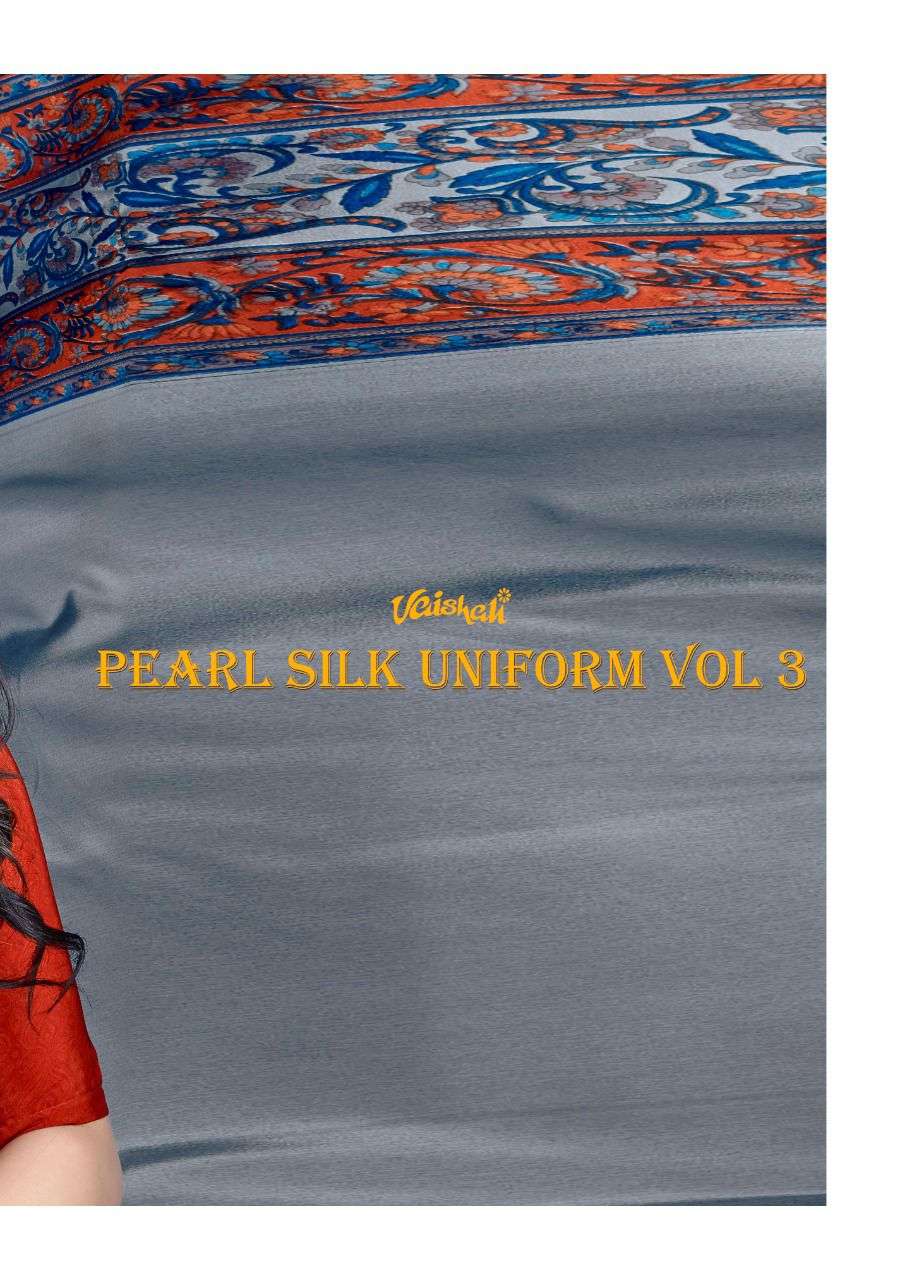 Vaishali Peral Silk Uniform Vol 3 Printed Crepe Silk Saree Catalog Wholesaler