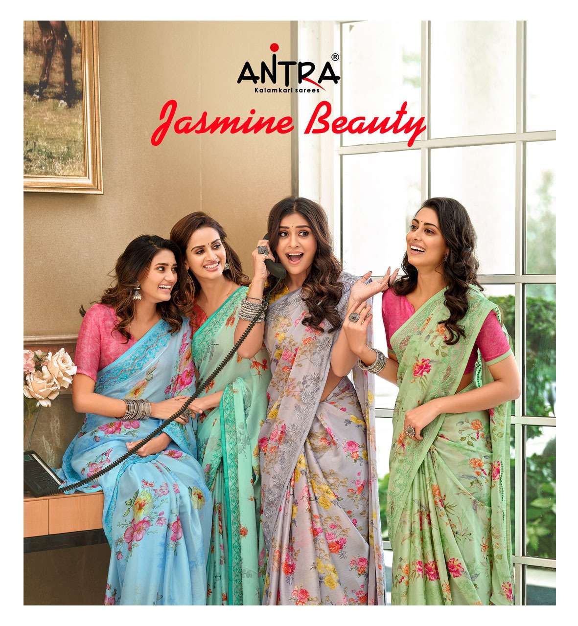 Antra jasmine Beauty Vol 1 Fancy Chiffon Print Saree Catalog Wholesaler