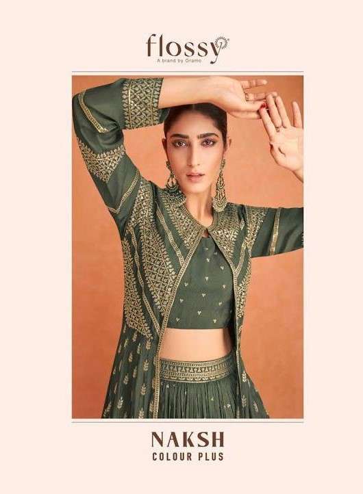 Flossy Naksh Colour Plus Designer jacket Style Indo Western Dress Collection