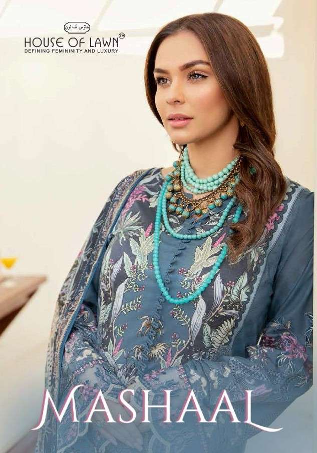 House of Lawn Mashaal Designer Pakistani Suit Catalog Wholesale Price