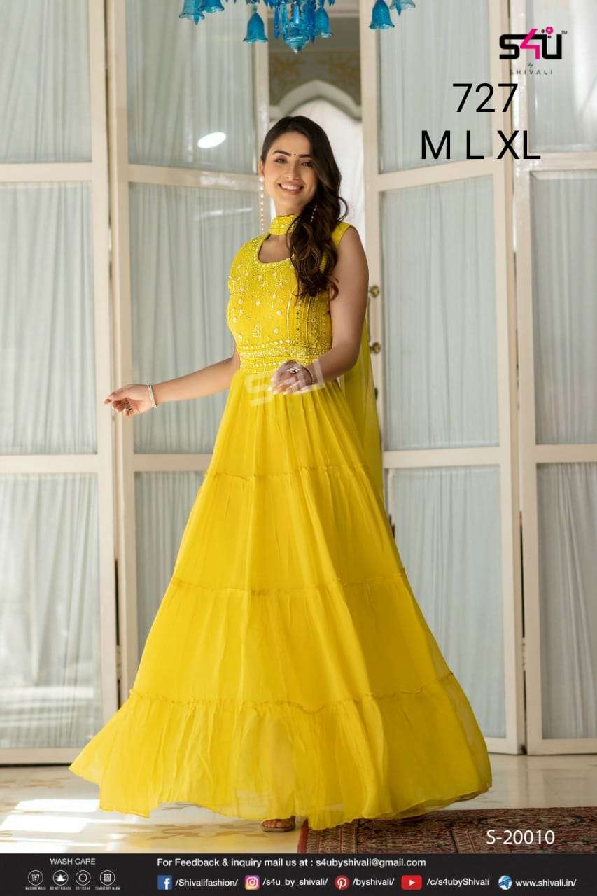 S4U 727 Partywear Readymade Gown Designer Collection