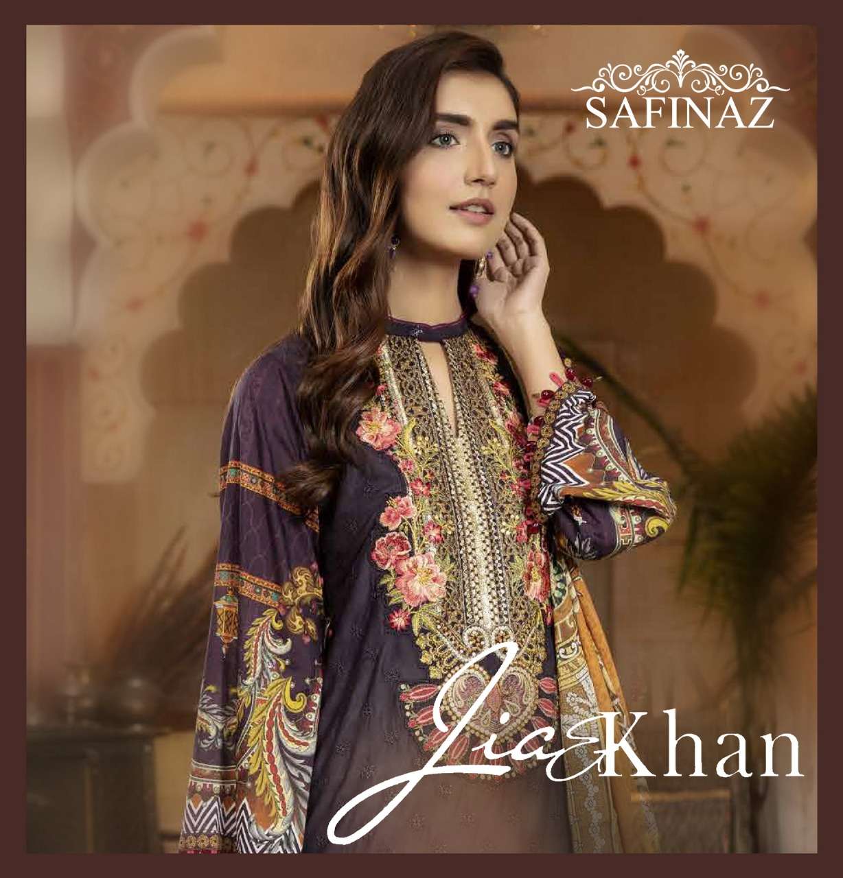 Safinaz Jia Khan Fancy Designer Cotton Salwar Kameez Catalog Supplier