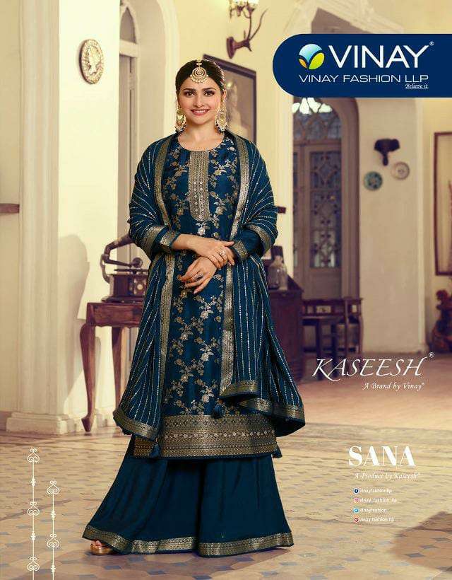 Vinay Fashion Kaseesh Sana Party Wear Dola jacquard Salwar Suit Catalog Wholesaler