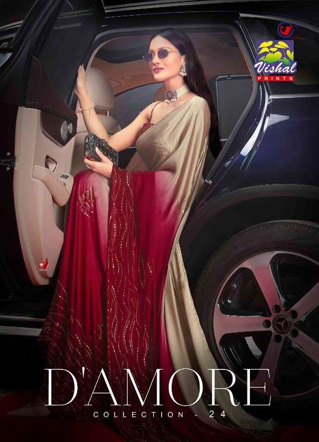 Vishal Fashion Damore Collection 24 Fancy Party Wear Designer Saree Collection