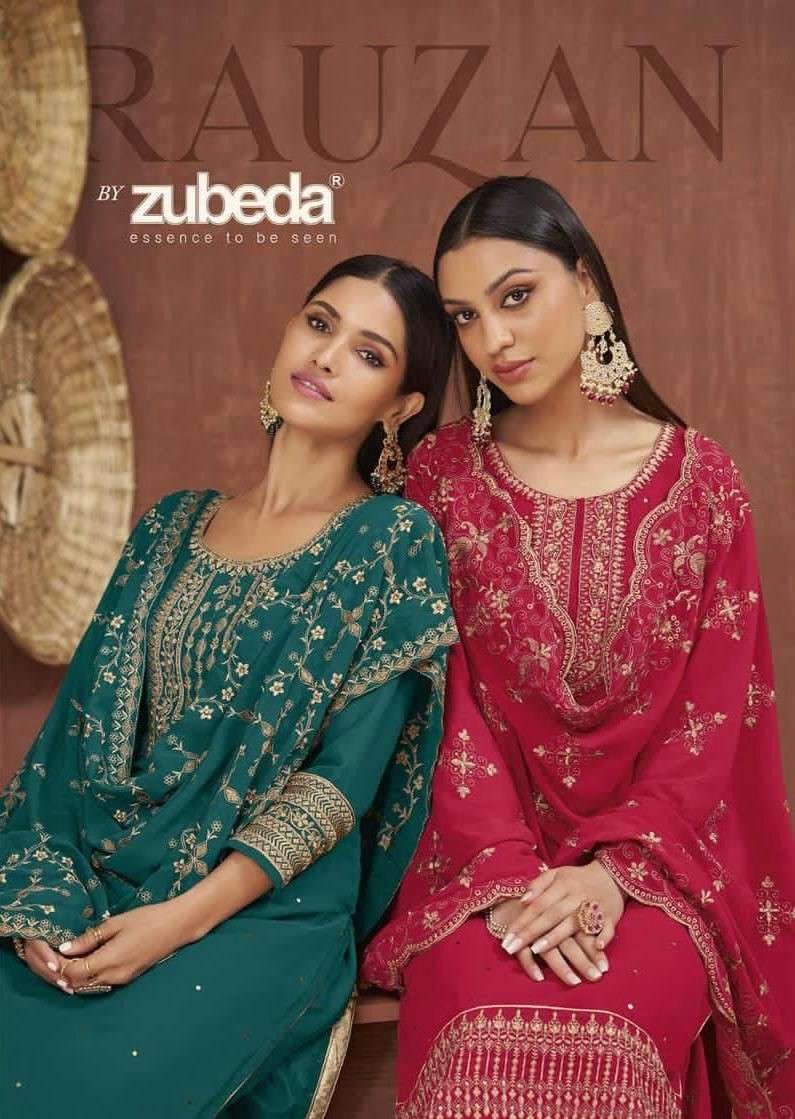 Zubeda Rauzan Designer Plazzo Style Salwar Suit catalog Wholesale supplier