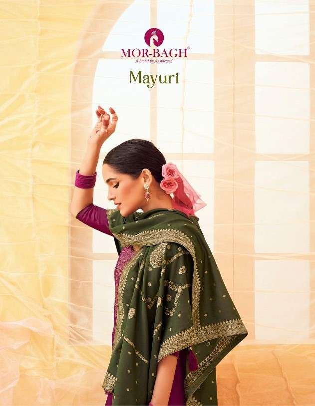 Aashirwad Morbagh Mayuri Designer Tusser Silk Salwar Suit catalog Wholesaler