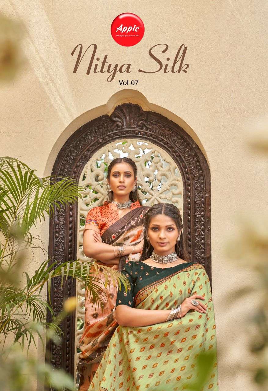 Apple Nitya Silk Vol 7 Fancy Bhagalpuri Digital print Saree Catalog Supplier