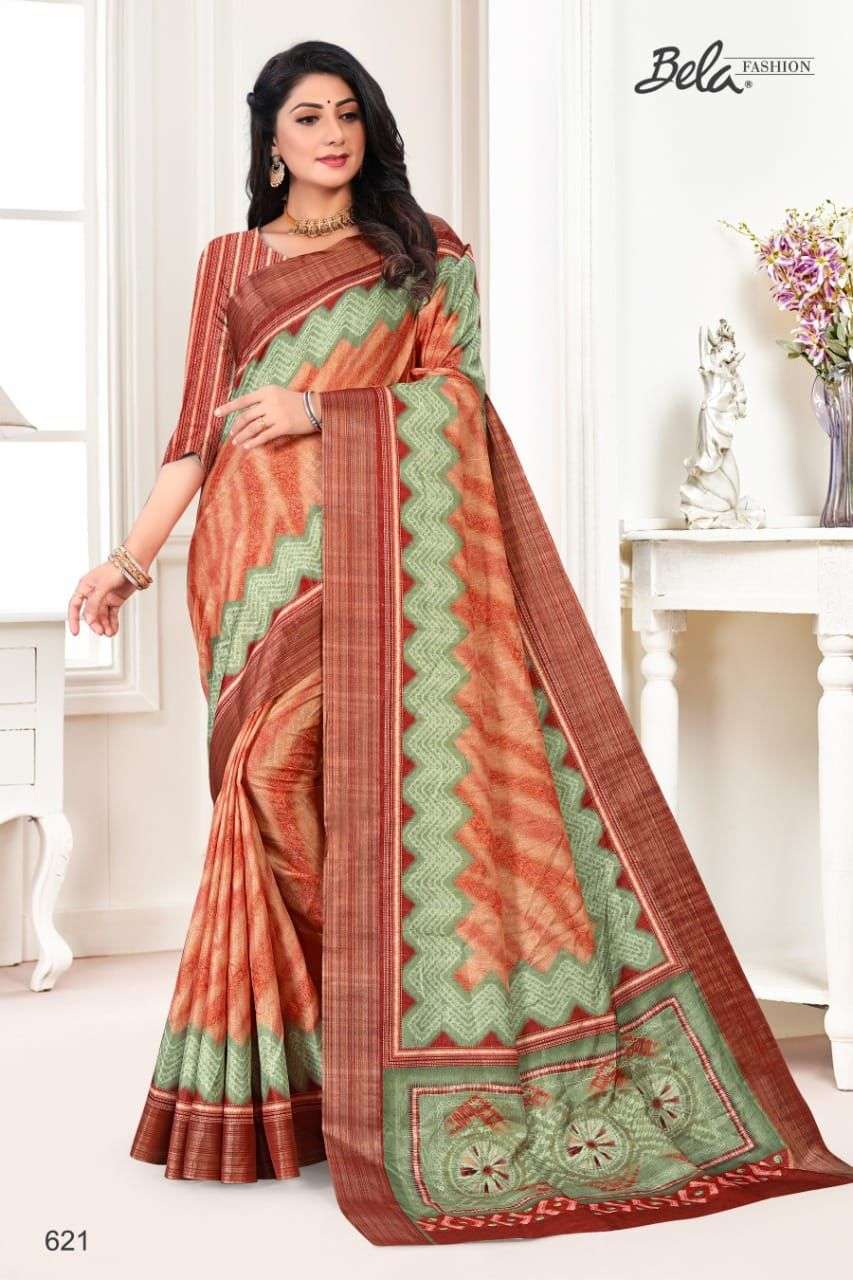 Bela Fashion Trisha Digital Printed Cotton Linen Saree catalog Supplier
