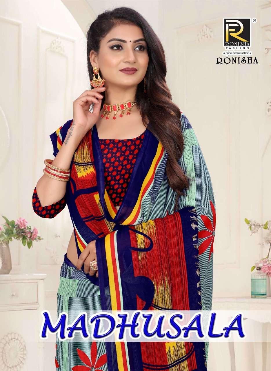 Ronisha Madhusala Vol 2 Fancy printed Daily Wear Saree catalog Wholesaler