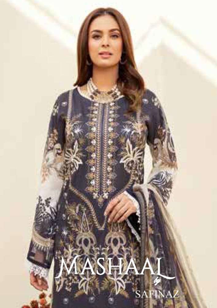 Safeenaz Mashal fancy Pakistani Suit Catalog Wholesale Price