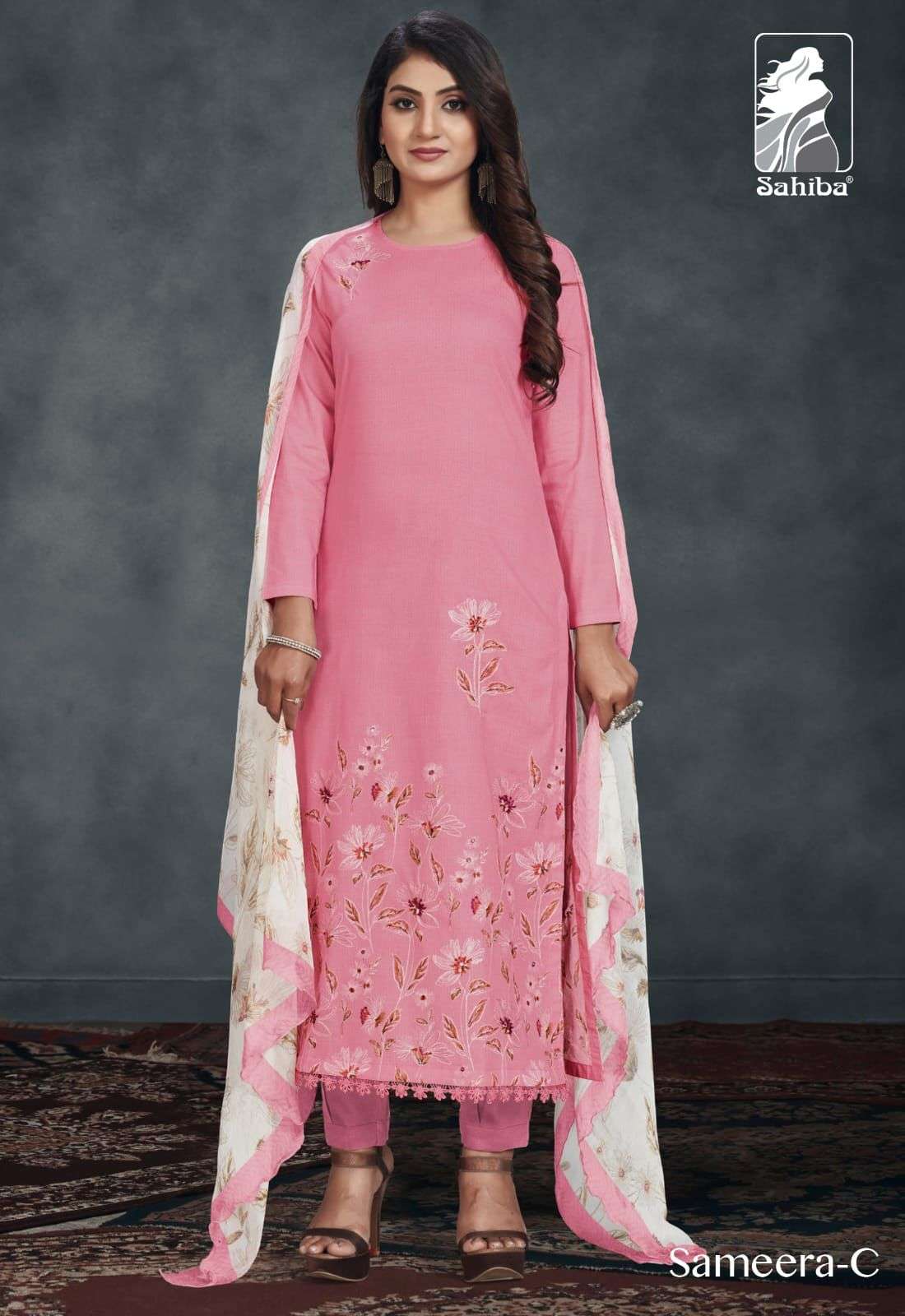 Sahiba Sameera Fancy Printed Cotton branded ladies Suit Wholesaler