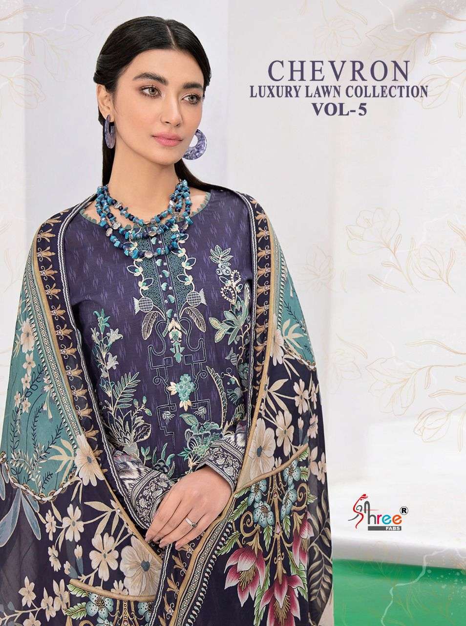 Shree Fabs Chevron Luxury lawn Collection Vol 5 Pakistani Suit New Collection