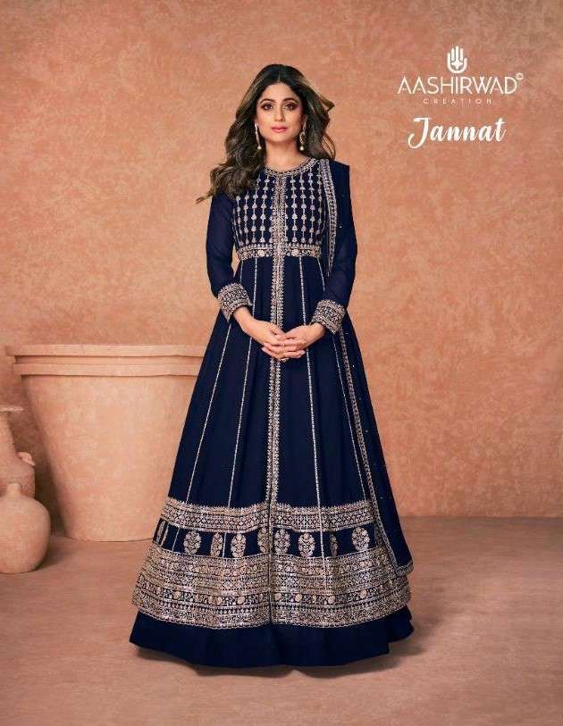 Aashirwad Jannat Designer Work Fancy Ready to Wear Anarkali Dress Collection