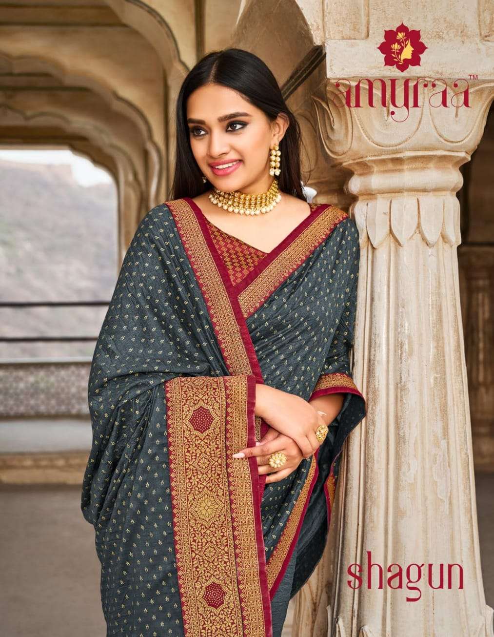 Amyraa Shagun Exclusive Vichitra Silk Saree Catalog Supplier