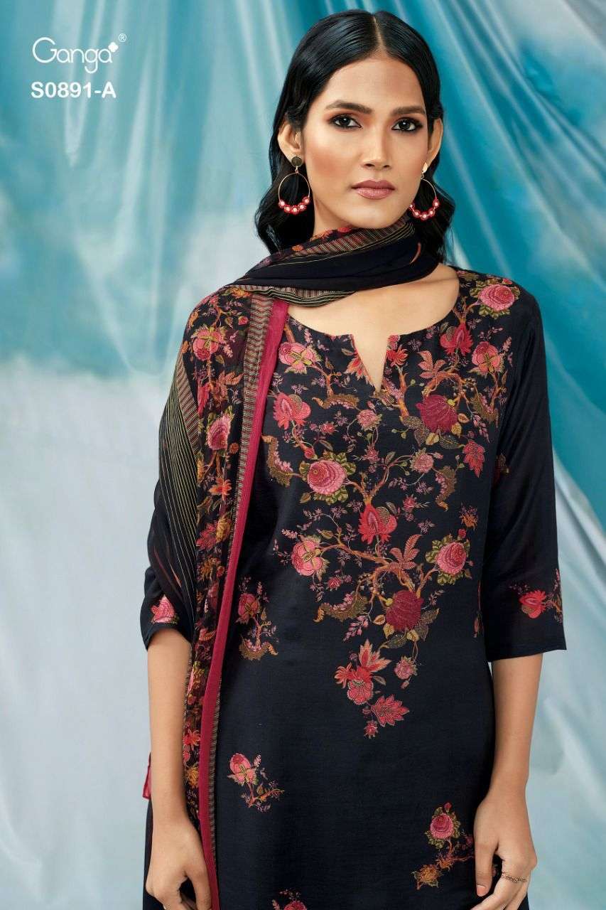 Ganga Anika 891 Exclusive Designer Silk Salwar Suit Catalog Wholesale Dealer