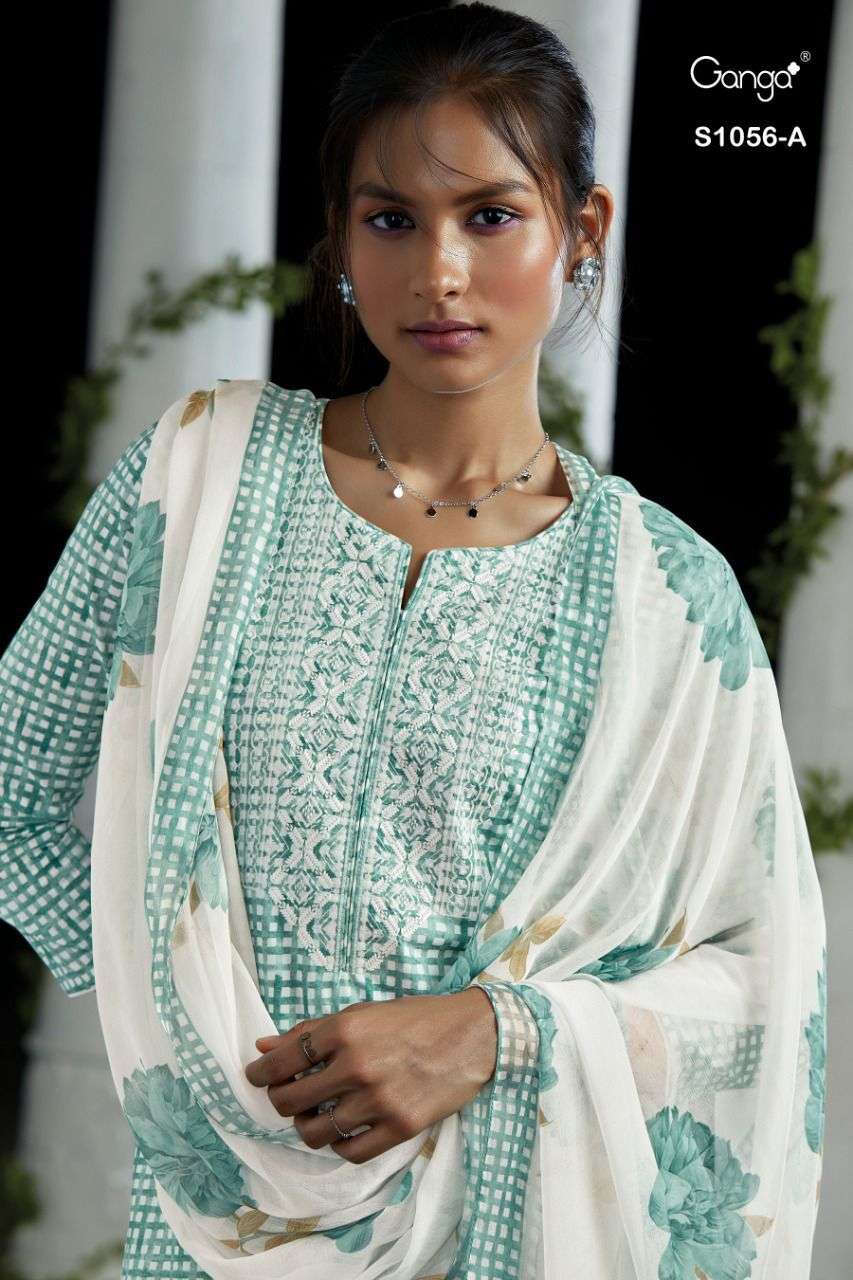 Ganga Saori 1056 Fancy designer Cotton Salwar Kameez catalog Wholesale Dealer