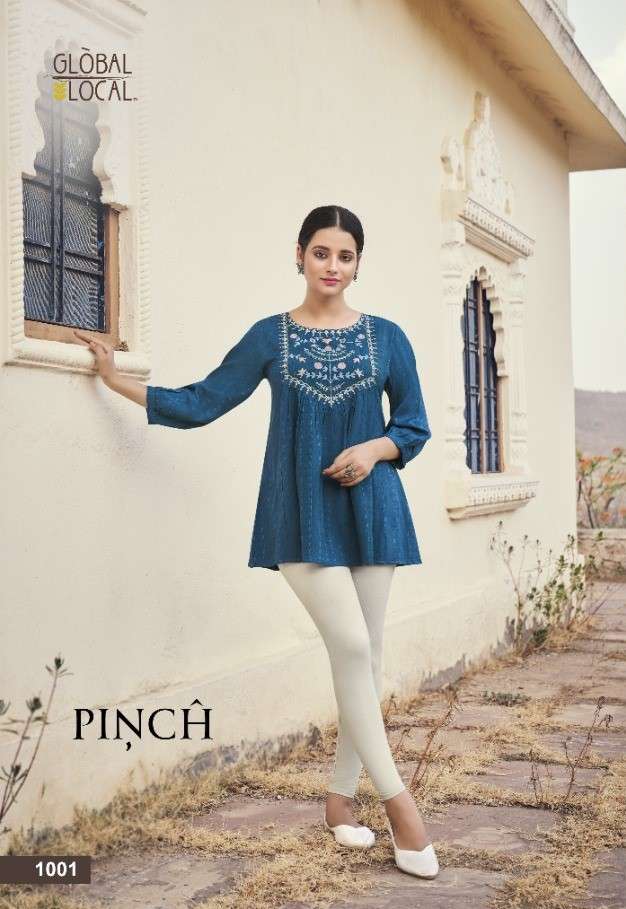 Global Local Pinch Fancy Rayon Short tops catalog Supplier