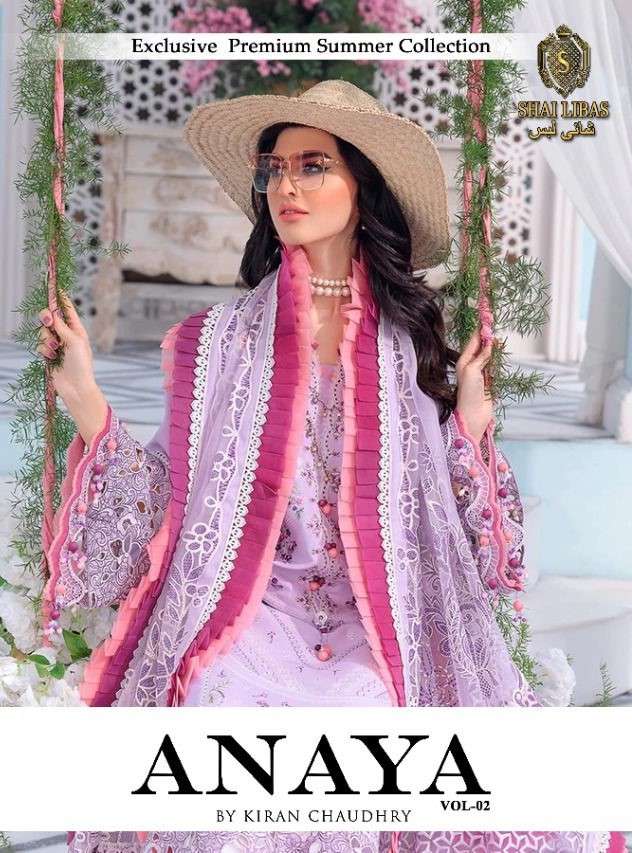 Shai Libas Anaya Luxury Lawn Collection Pakistani Suit Catalog Wholesaler