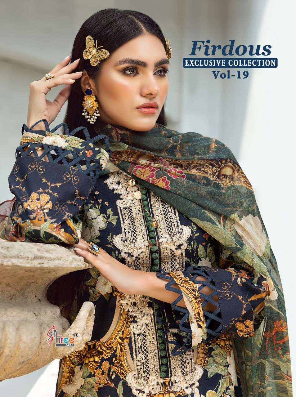 Shree fabs Firdous exclusive Collection Vol 19 Fancy Pakistani Suit Catalog Wholesaler