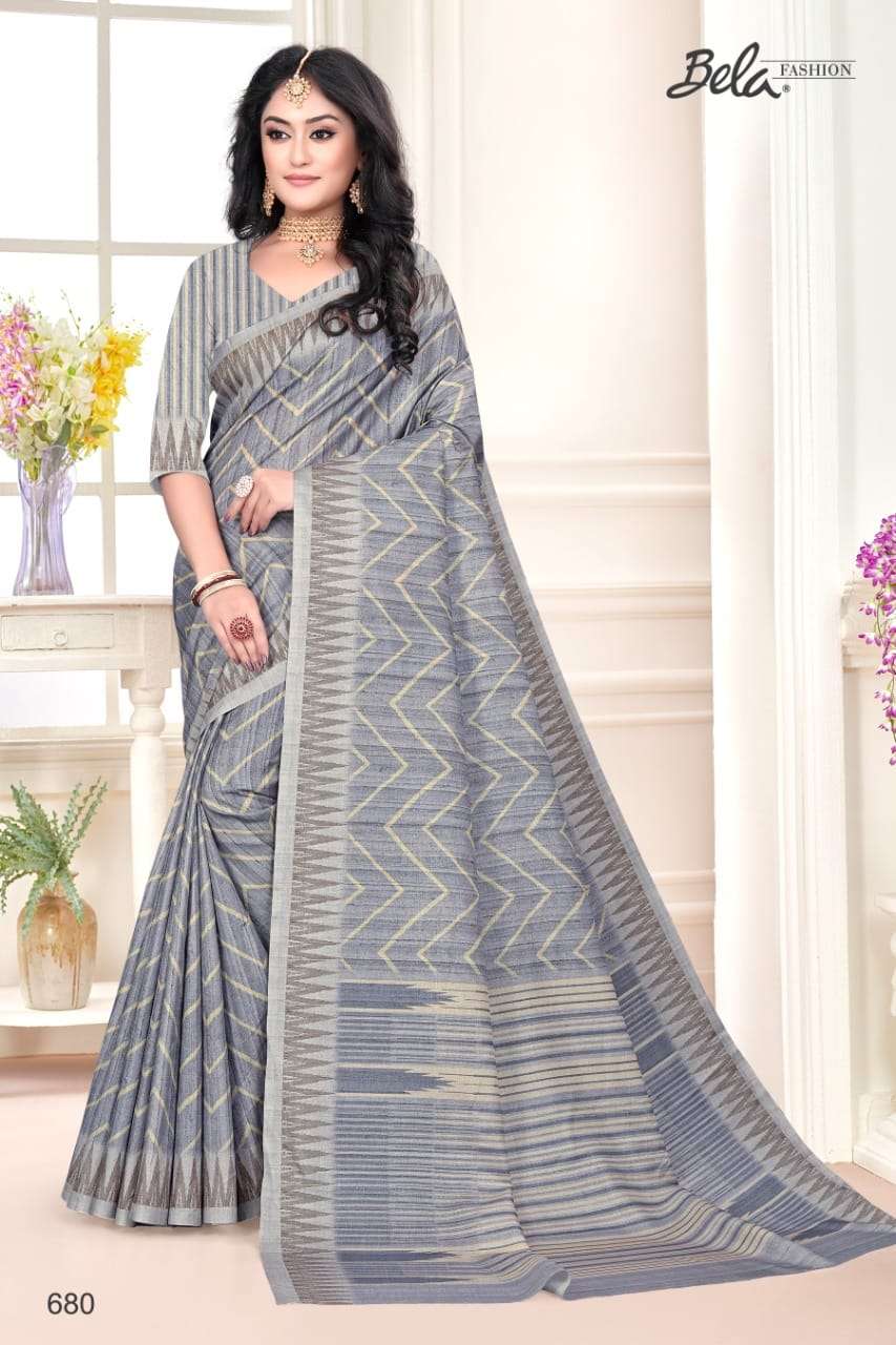 Bela fashion Elysia Fancy manipuri Silk Digital print Saree Catalog Buy Online