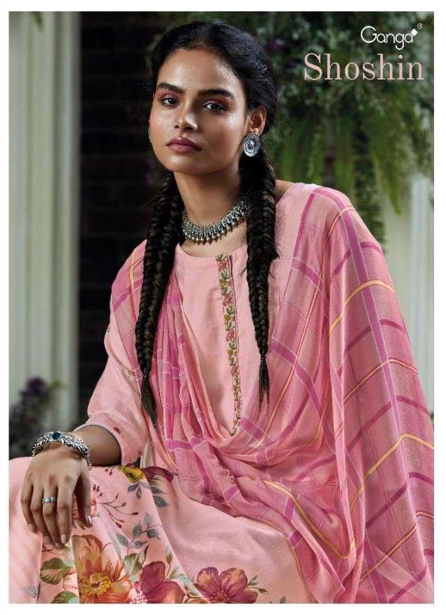 Ganga fashion Shoshin Fancy Cotton Salwar kameez Catalog Wholesaler