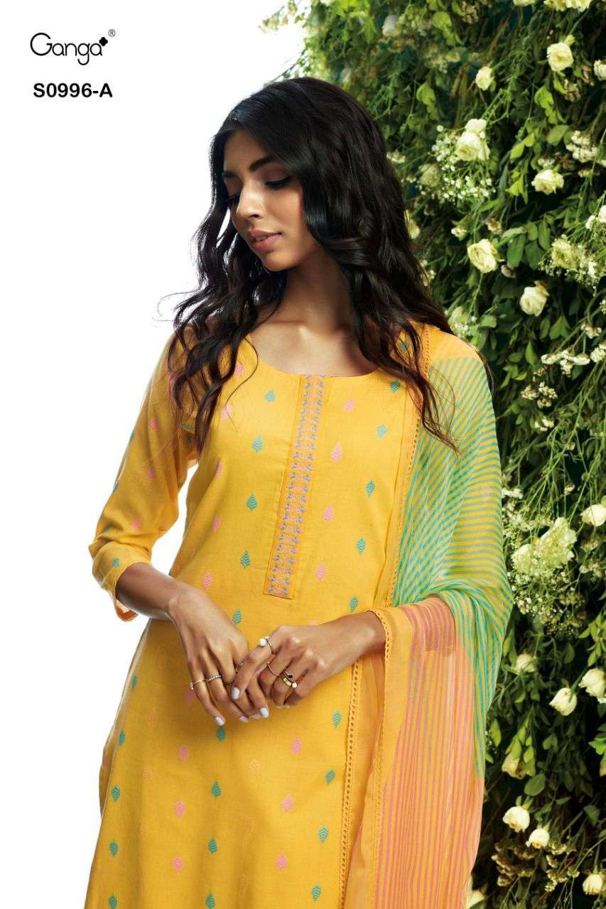 Ganga Inna 996 Designer Cotton Salwar kameez catalog Wholesaler