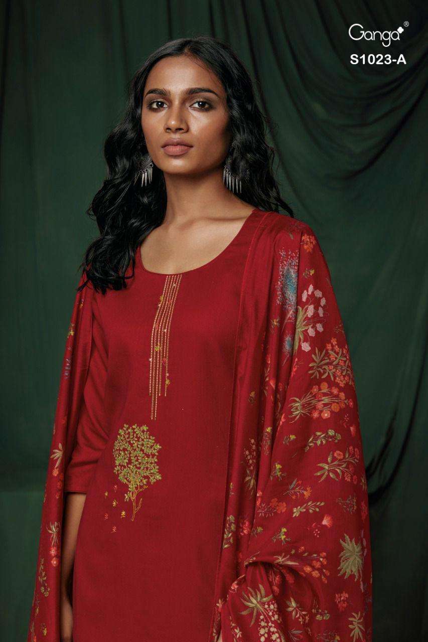 Ganga Ishana 1023 Fancy Designer Cotton ladies Ganga Suit Dealer